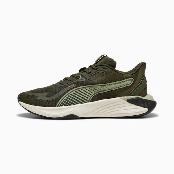 Zapatillas de entrenamiento PWR Hybrid, Dark Olive-Lux Army-Glowing Red-Warm White, large-ARG