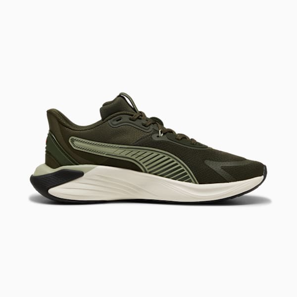 Zapatillas de entrenamiento PWR Hybrid, Dark Olive-Lux Army-Glowing Red-Warm White, large-ARG