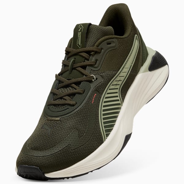 Zapatillas de entrenamiento PWR Hybrid, Dark Olive-Lux Army-Glowing Red-Warm White, large-ARG