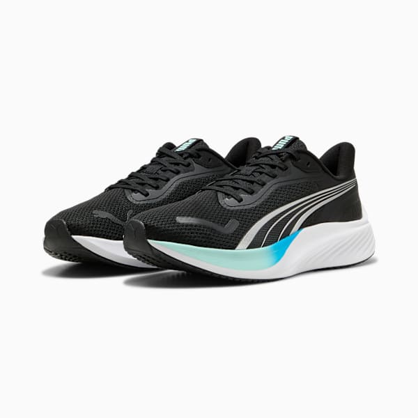 Zapatillas de running Pounce Lite, PUMA Black-Mint Melt-Speed Blue, large-ARG