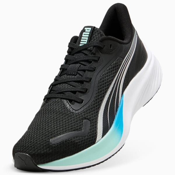 Zapatillas de running Pounce Lite, PUMA Black-Mint Melt-Speed Blue, large-ARG