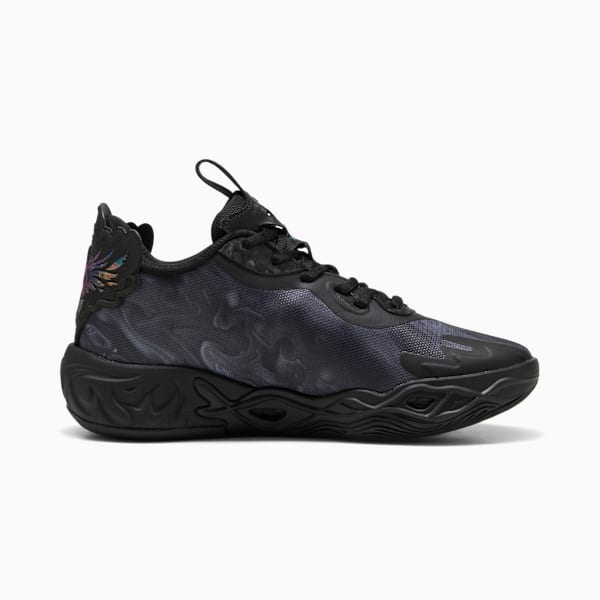 Tenis de básquet MB.04 Lo Team para adolescentes, PUMA Black-Dark Amethyst, large-MEX