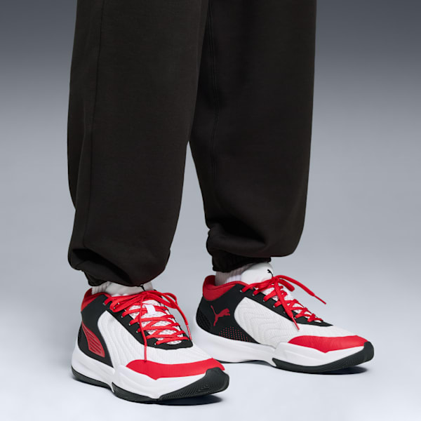 Court Pro 2 Basketball Shoes Unisex, PUMA Black-For All Time Red-PUMA White, large-MEX