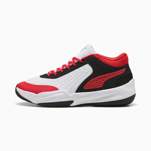 Court Pro 2 Basketball Shoes Unisex, PUMA Black-For All Time Red-PUMA White, large-MEX