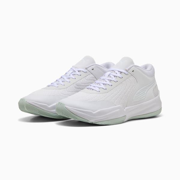 Court Pro 2 Basketball Shoes Unisex, PUMA White-Peaceful Blue, large-MEX