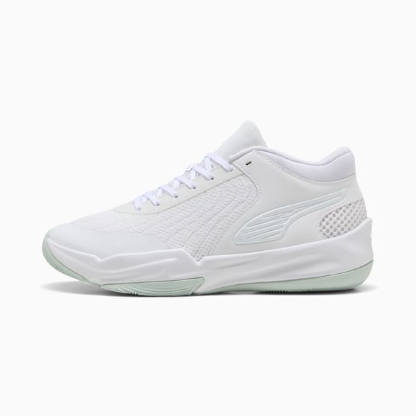 Court Pro 2 Basketball Shoes Unisex, PUMA White-Peaceful Blue, large-MEX