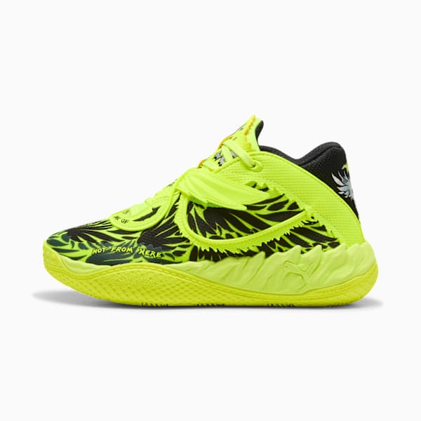 MB.05 Voltage Basketball Shoes Youth, Yellow Alert-PUMA Black, large-MEX