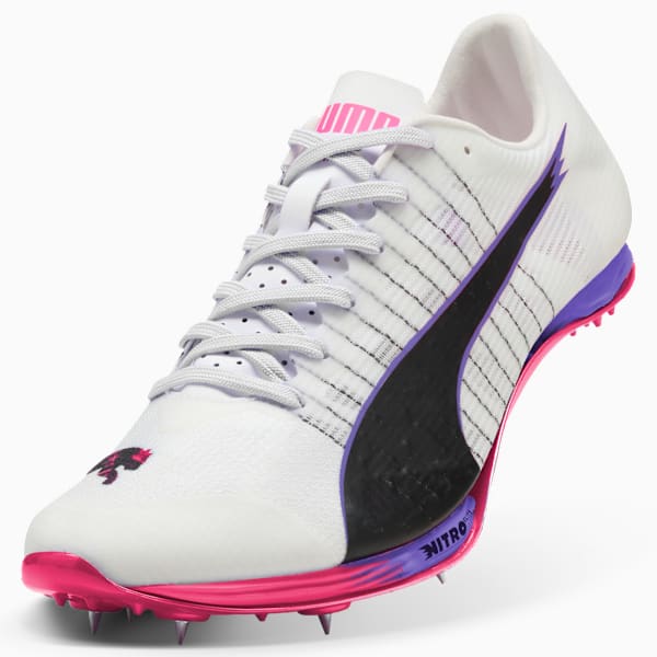 evoSPEED 400 NITRO™ Elite 2 DIGITOKYO Spikes Unisex, PUMA White-PUMA Black-Fluro Pink Pes, large-ZAF