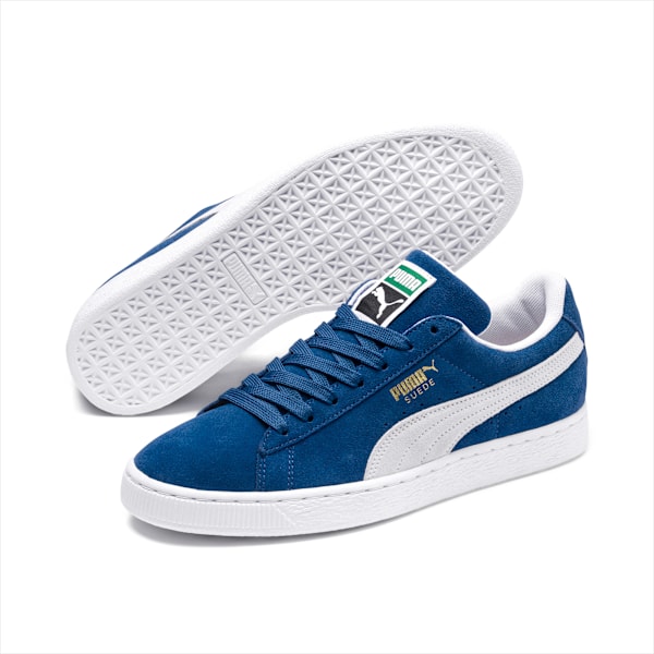 Suede Classic+ Trainers, olympian blue-white, large-ZAF
