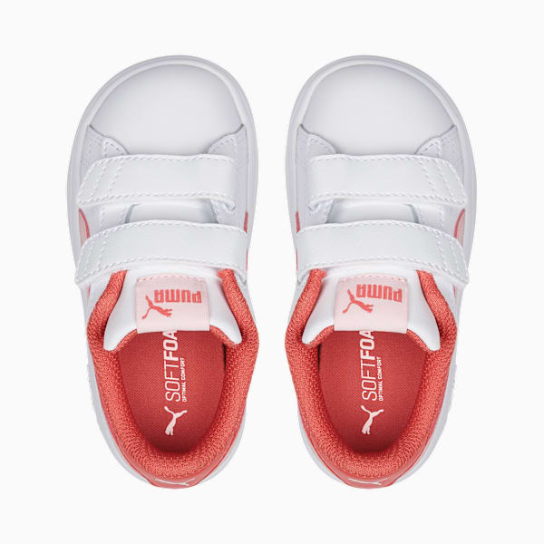 Tenis para niños Smash v2, Puma White-Almond Blossom-Salmon, large-MEX