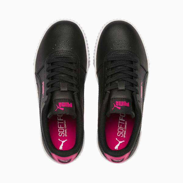 Carina L Youth Trainers, Puma Black-Puma Black-Beetroot Purple, large-ZAF