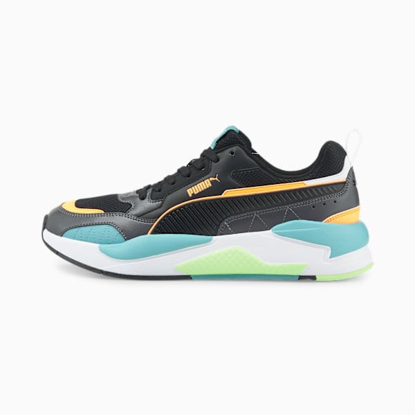 X-Ray 2 Square Trainers, Ebony-Puma Black-Porcelain-Neon Citrus, large-ZAF