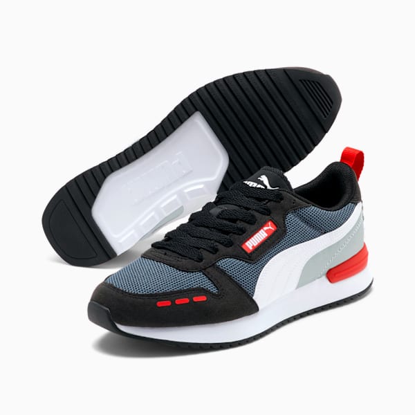 R78 Runner Trainers, CASTLEROCK-Puma Black-Puma White, large-ZAF