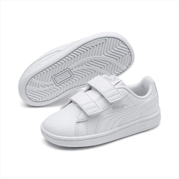 UP V Babies' Trainers, Puma White-Puma White-Gray Violet, large-MEX