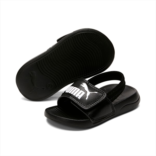 Sandalias con correa trasera Popcat 20 para bebé, Puma Black-Puma White, large-MEX