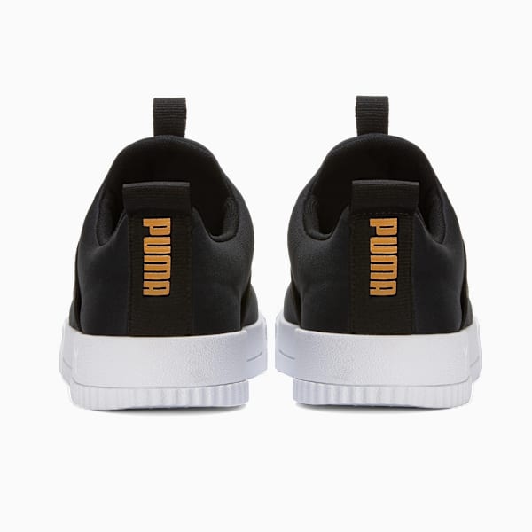 Tênis Carina Slip-On Feminino, Preto e Dourado, large-BRA