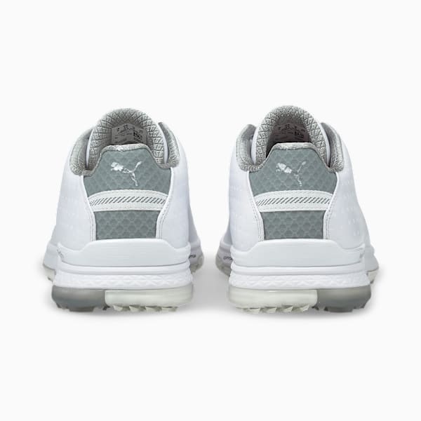 PROADAPT ALPHACAT Leather Men's Golf Shoes, Puma White-Puma Silver, large-ZAF