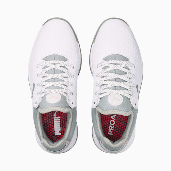 PROADAPT ALPHACAT Women's Golf Shoes, Puma White-Puma Silver-Pink Lady, large-ZAF