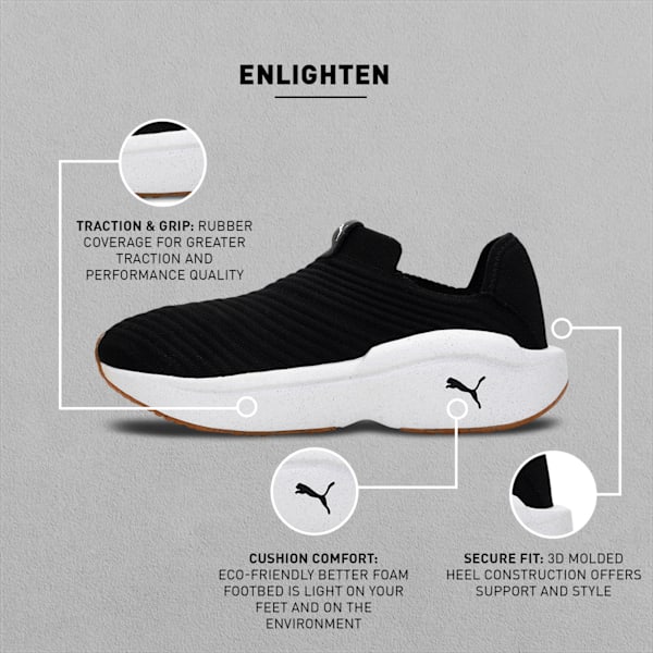 Enlighten Women's Training Shoes, Puma Black-Puma White, large-ZAF