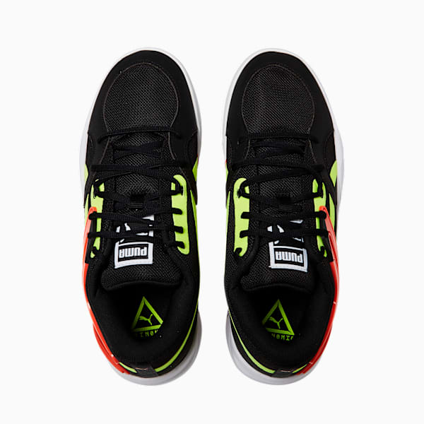 TRC Blaze Court Basketball Shoes, Puma Black-Cherry Tomato, large-ZAF