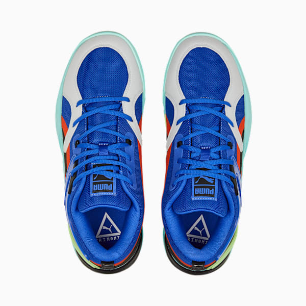 TRC Blaze Court Basketball Shoes, Electric Peppermint-Royal Sapphire-Warm Earth, large-ZAF