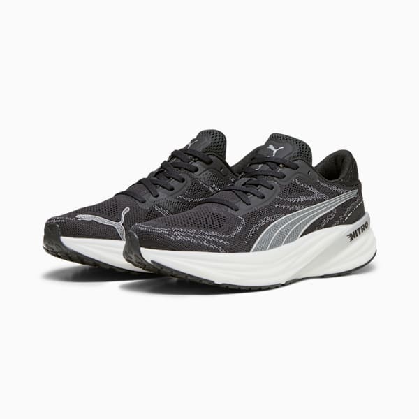 Zapatillas de running Magnify NITRO 2 para hombre, PUMA Black-PUMA White-PUMA Silver, large-ARG