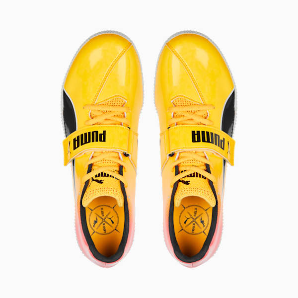 evoSPEED High Jump 10 Track and Field Shoes, Sun Stream-Sunset Glow-Puma Black, large-ZAF