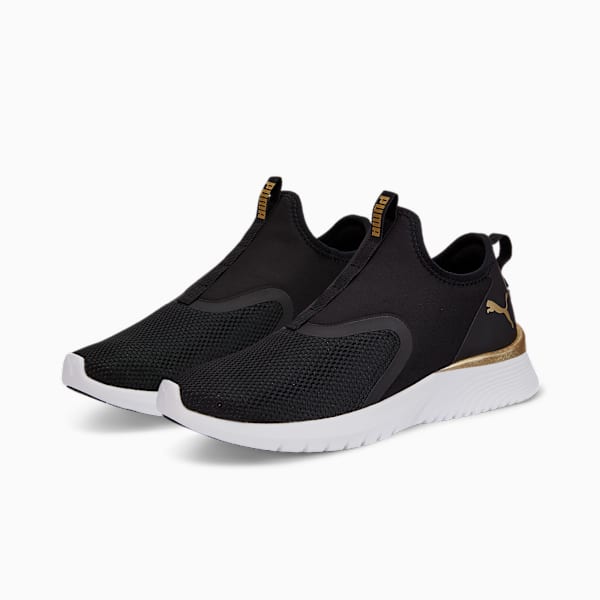 Tenis de training Mujer, Puma Black-Puma White-Puma Team Gold, large-MEX