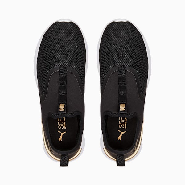 Tenis de training Mujer, Puma Black-Puma White-Puma Team Gold, large-MEX
