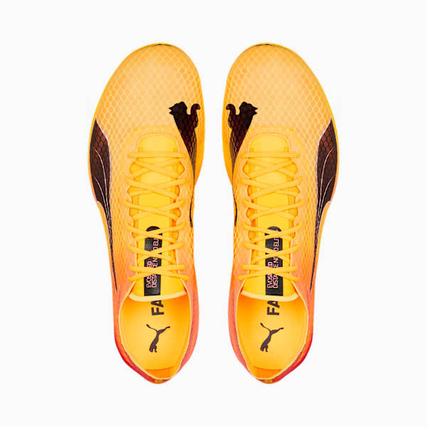 evoSPEED Distance Nitro Elite Track and Field Spikes, Sun Stream-Sunset Glow-Puma Black, large-ZAF