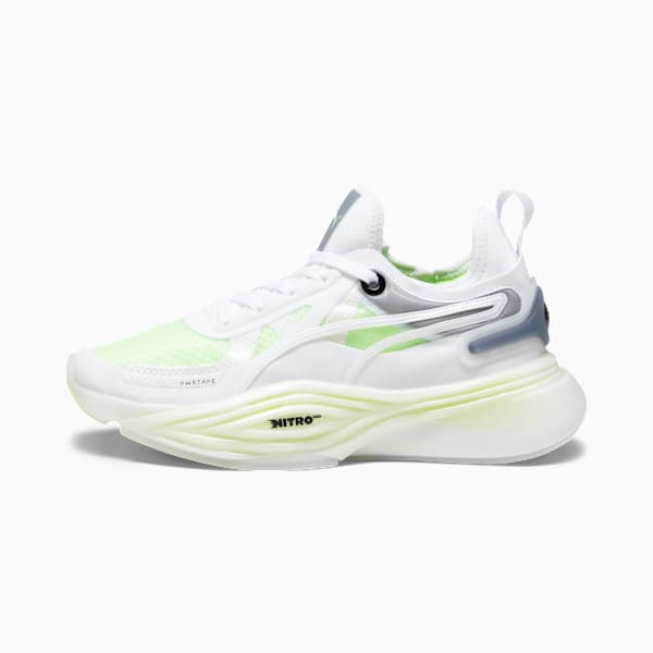 Zapatillas de training PWR NITRO™ SQD para mujer, PUMA White-Speed Green, large-ARG