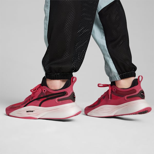 Zapatillas de training PWR NITRO™ SQD para mujer, Garnet Rose-PUMA Black, large-ARG