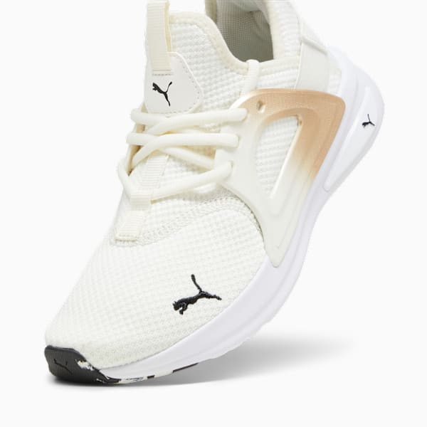 Softride Enz Evo Molt Met Women's Running Shoes, Warm White-PUMA Gold-PUMA Black, large-MEX