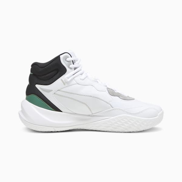 Tenis de basquetbol Playmaker Pro mid Plus, PUMA Black-Ash Gray-Eucalyptus-Alpine Snow, large-MEX