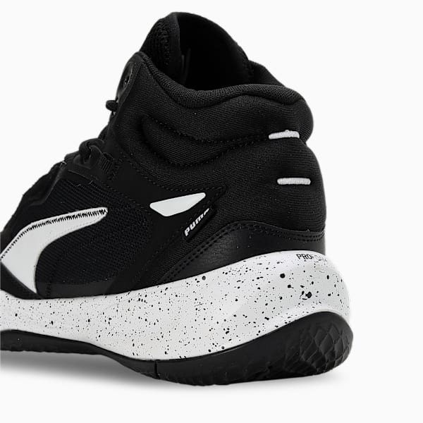 Zapatillas de basketball Playmaker Pro Mid Splatter, PUMA Black-PUMA White, large-ARG