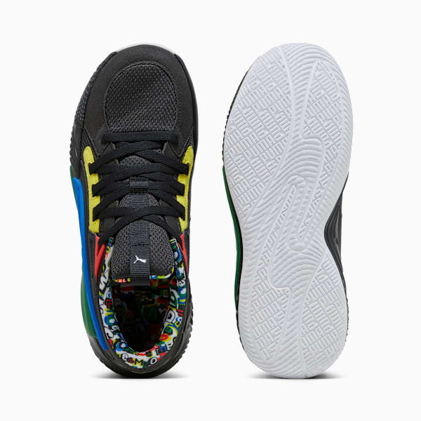 Court Rider Chaos Trash Talk Basketball Sneakers, PUMA Black-Pelé Yellow-Archive Green-Racing Blue-PUMA White, large-ZAF