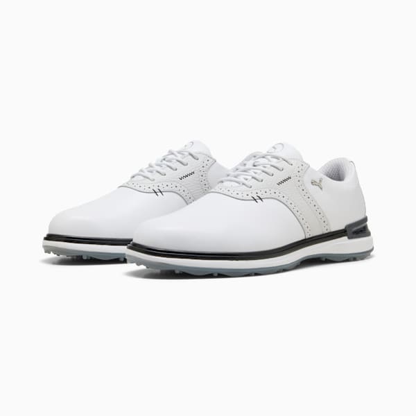 PUMA Avant Men's Golf Shoes, PUMA White-Feather Gray-PUMA Black, large-ZAF