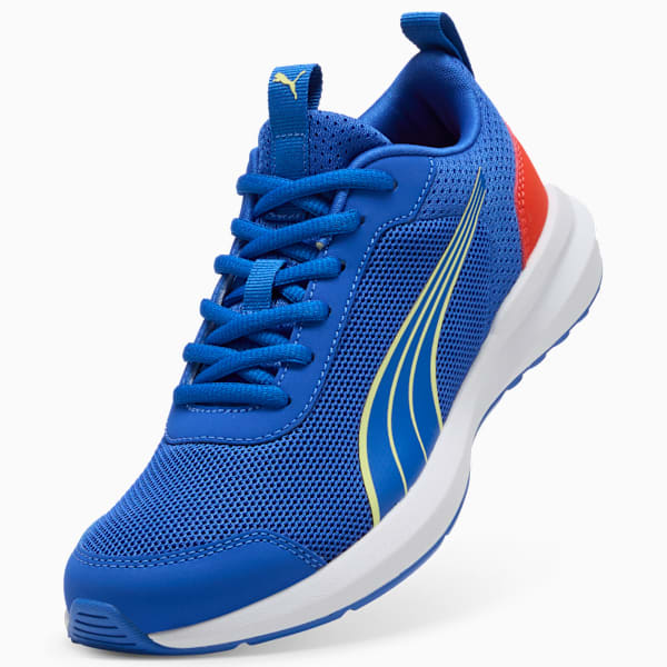 Kruz Profoam Youth Shoes, Mountain Blue-Fresh Yellow, large-MEX