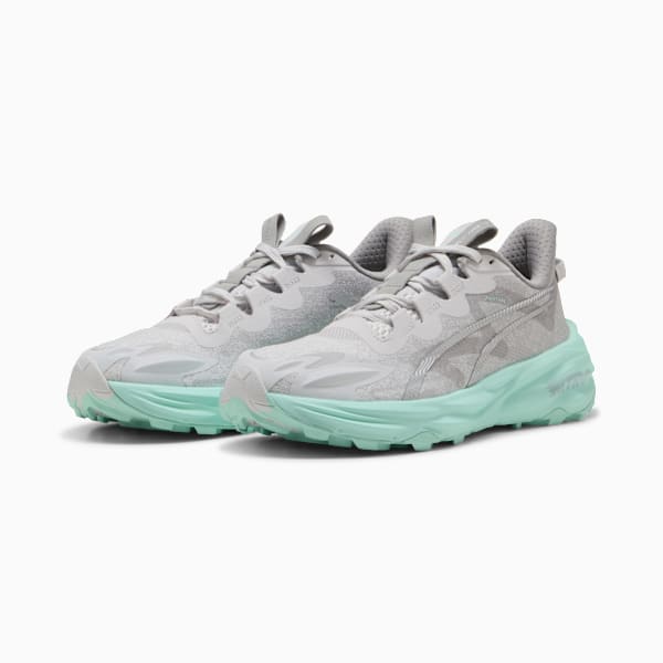 Zapatillas de trail running Fast-Trac NITRO™ 3 para mujer, Feather Gray-Mint Melt-PUMA Silver, large-ARG