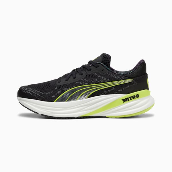 Zapatillas de running Magnify NITRO™ 2, PUMA Black-Lime Pow, large-ARG