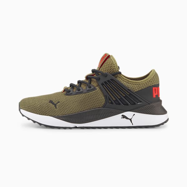 Pacer Future Trainers, Burnt Olive-Puma Black-High Risk Red, large-MEX