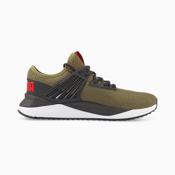 Pacer Future Trainers, Burnt Olive-Puma Black-High Risk Red, large-MEX