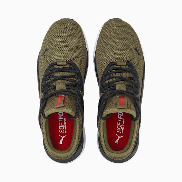 Pacer Future Trainers, Burnt Olive-Puma Black-High Risk Red, large-MEX