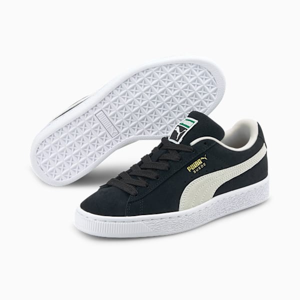 Suede Classic XXI Youth Trainers, Puma Black-Puma White, large-ZAF