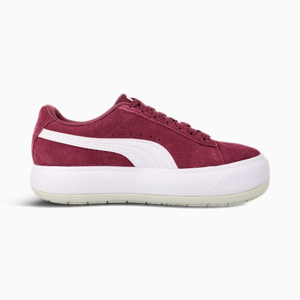Suede Mayu Women's Trainers, Grape Wine-Puma White-Vaporous Gray, large-ZAF
