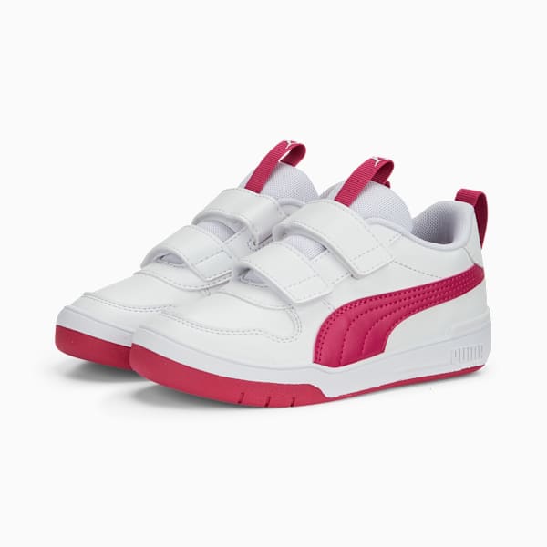 Multiflex SL V Kids' Trainers, PUMA White-Orchid Shadow, large-ZAF