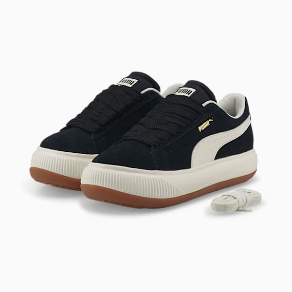 Suede Mayu UP Women's Sneakers, Puma Black-Marshmallow-Gum 3, large-ZAF