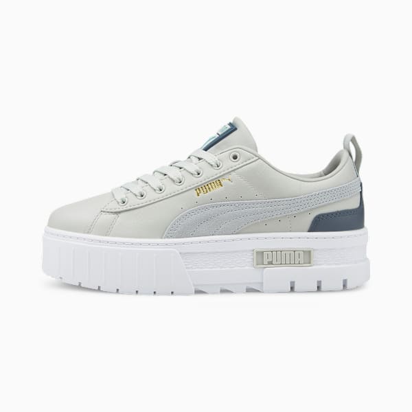 Mayze Sneakers Women, Glacier Gray-Platinum Gray-Puma Team Gold, large-ZAF