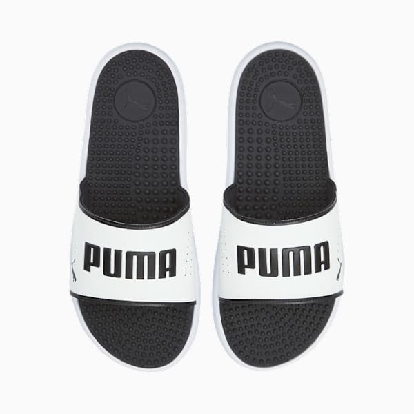 Softride Massage Men's Slides, Puma White-Puma Black, large-MEX