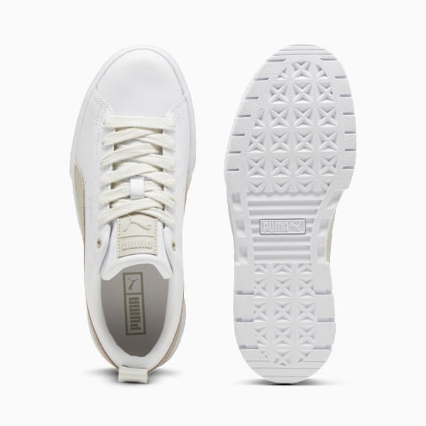 Tenis para mujer Mayze Luxe, PUMA White-Desert Dust, large-MEX